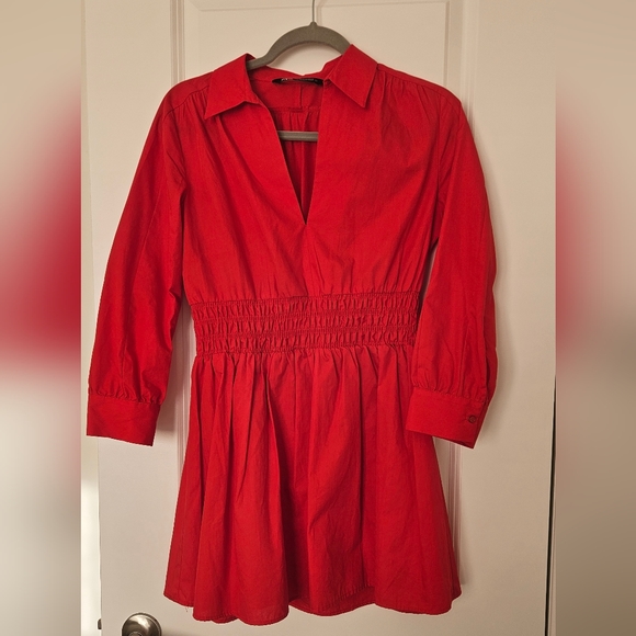 Zara Poplin Mini Dress XS - Picture 2 of 5